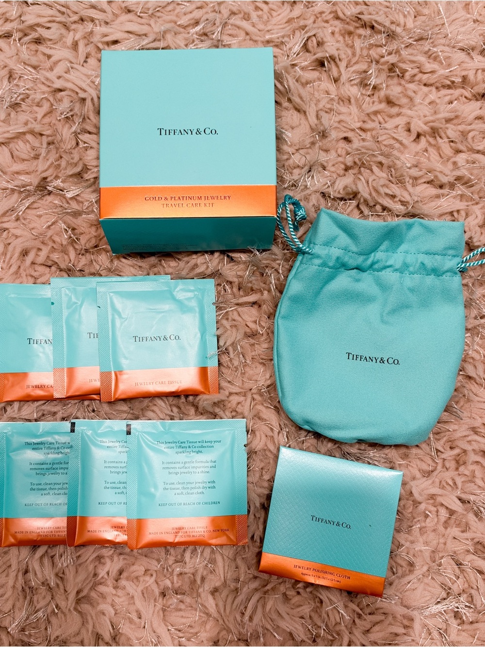 Brand new Tiffany & Co. GOLD & PLATINUM JEWELRY TRAVEL CARE KIT